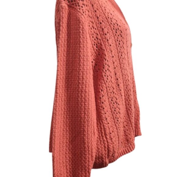 Vintage Bobbie Brooks Button Down Cardigan Sweater Women's Extra Large Peach - Picture 4 of 8